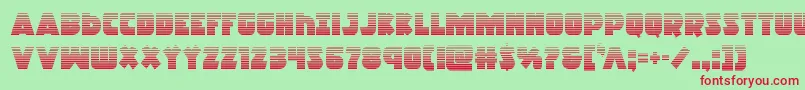 Racketsquadgrad Font – Red Fonts on Green Background