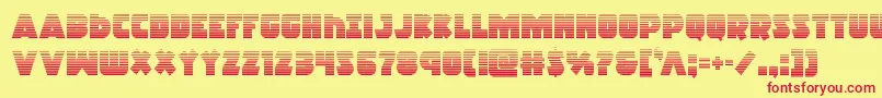 Racketsquadgrad Font – Red Fonts on Yellow Background