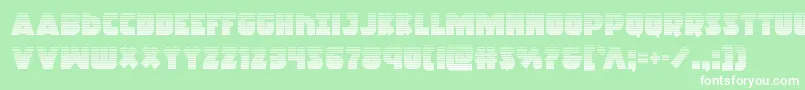 Racketsquadgrad Font – White Fonts on Green Background