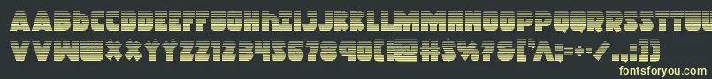 Racketsquadgrad Font – Yellow Fonts on Black Background