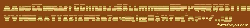 Racketsquadgrad Font – Yellow Fonts on Brown Background