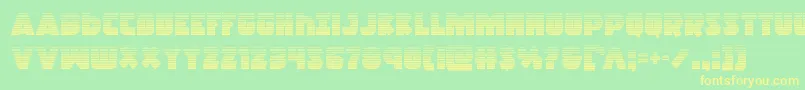 Racketsquadgrad Font – Yellow Fonts on Green Background