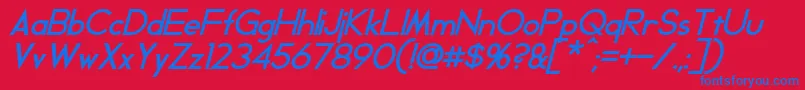 GeddesBoldItalic Font – Blue Fonts on Red Background