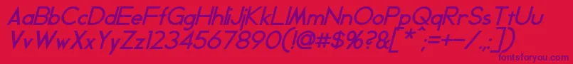 GeddesBoldItalic Font – Purple Fonts on Red Background