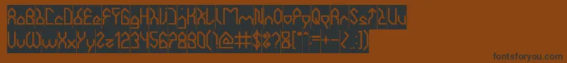 HouseBuilderInverse Font – Black Fonts on Brown Background