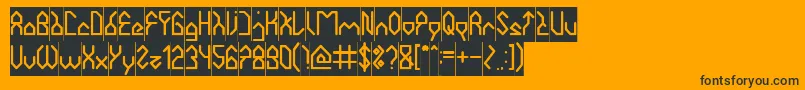 HouseBuilderInverse Font – Black Fonts on Orange Background