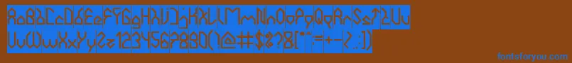 HouseBuilderInverse Font – Blue Fonts on Brown Background