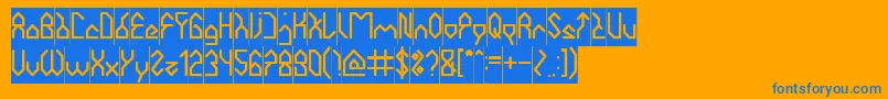 HouseBuilderInverse Font – Blue Fonts on Orange Background