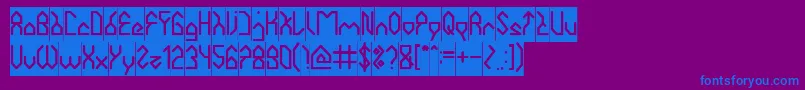 HouseBuilderInverse Font – Blue Fonts on Purple Background