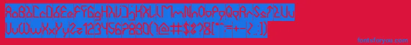 Шрифт HouseBuilderInverse – синие шрифты на красном фоне