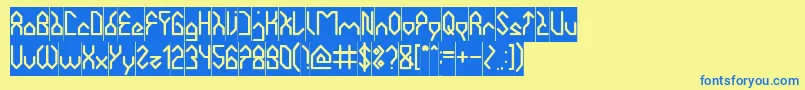 HouseBuilderInverse Font – Blue Fonts on Yellow Background