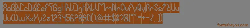 HouseBuilderInverse Font – Brown Fonts on Gray Background
