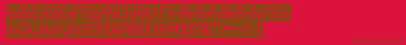 HouseBuilderInverse Font – Brown Fonts on Red Background