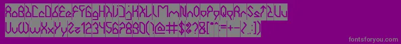 フォントHouseBuilderInverse – 紫の背景に灰色の文字