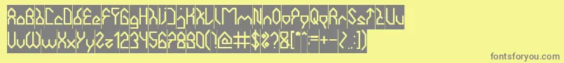 HouseBuilderInverse Font – Gray Fonts on Yellow Background