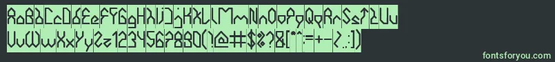 HouseBuilderInverse Font – Green Fonts on Black Background