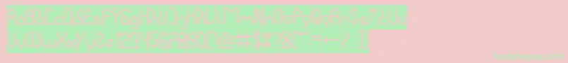 HouseBuilderInverse Font – Green Fonts on Pink Background
