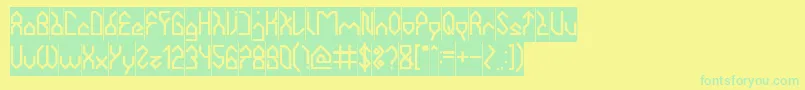 HouseBuilderInverse Font – Green Fonts on Yellow Background