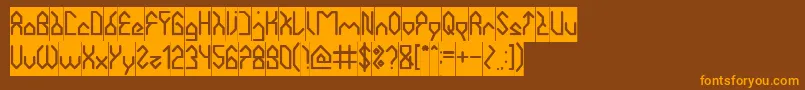 HouseBuilderInverse Font – Orange Fonts on Brown Background