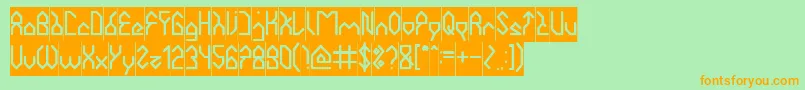 HouseBuilderInverse Font – Orange Fonts on Green Background
