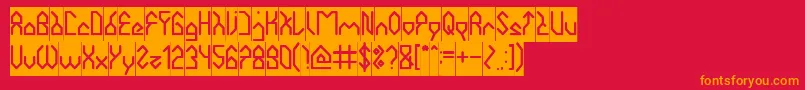 HouseBuilderInverse Font – Orange Fonts on Red Background