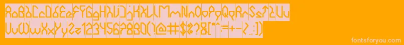 HouseBuilderInverse Font – Pink Fonts on Orange Background