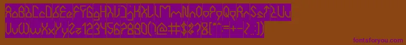 HouseBuilderInverse Font – Purple Fonts on Brown Background