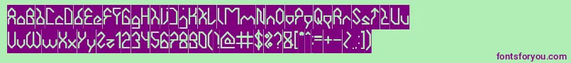 HouseBuilderInverse Font – Purple Fonts on Green Background