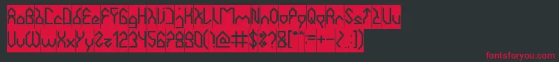 HouseBuilderInverse Font – Red Fonts on Black Background