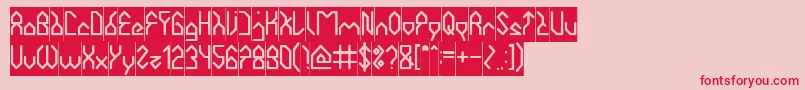 HouseBuilderInverse Font – Red Fonts on Pink Background