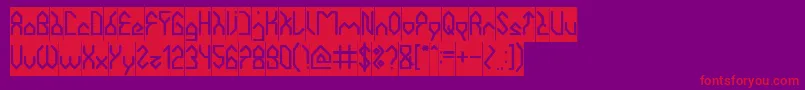 HouseBuilderInverse Font – Red Fonts on Purple Background