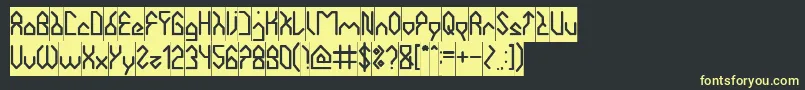 HouseBuilderInverse Font – Yellow Fonts on Black Background