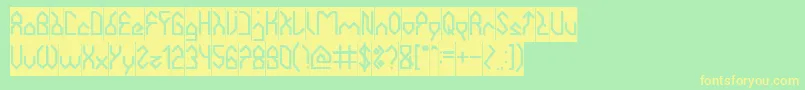 Шрифт HouseBuilderInverse – жёлтые шрифты на зелёном фоне
