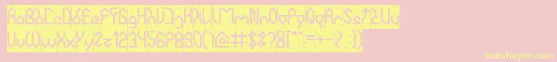 HouseBuilderInverse Font – Yellow Fonts on Pink Background