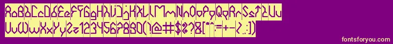 HouseBuilderInverse Font – Yellow Fonts on Purple Background