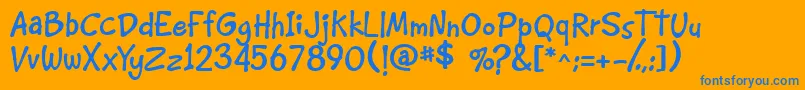 CacNormHeavy Font – Blue Fonts on Orange Background