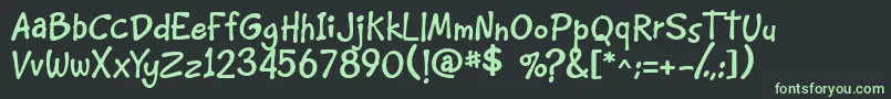 フォントCacNormHeavy – 黒い背景に緑の文字