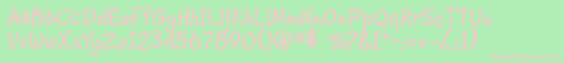 CacNormHeavy Font – Pink Fonts on Green Background