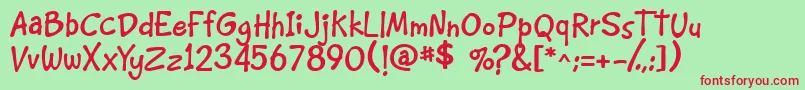 CacNormHeavy Font – Red Fonts on Green Background