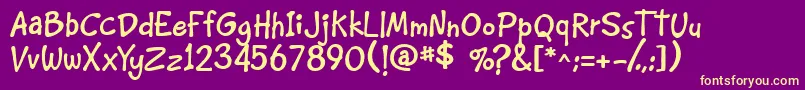 CacNormHeavy Font – Yellow Fonts on Purple Background