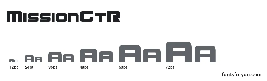 MissionGtR Font Sizes