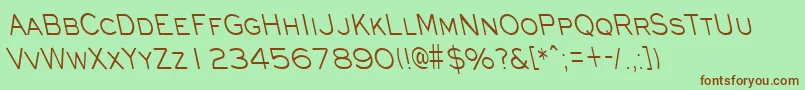 En savoir plus sur la police EyechartcondbsRegular Police EyechartcondbsRegular – polices brunes sur fond vert