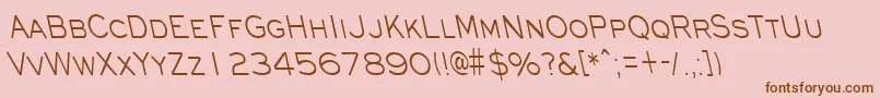 EyechartcondbsRegular Font – Brown Fonts on Pink Background