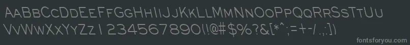 EyechartcondbsRegular Font – Gray Fonts on Black Background