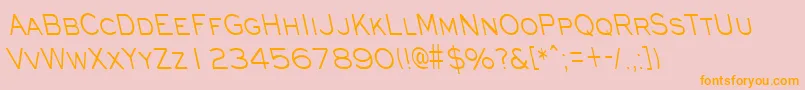 EyechartcondbsRegular Font – Orange Fonts on Pink Background