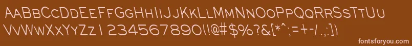 EyechartcondbsRegular Font – Pink Fonts on Brown Background