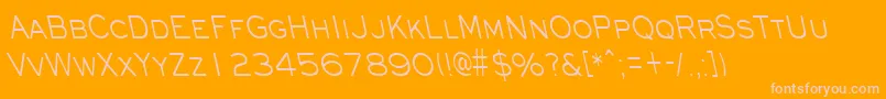 Шрифт EyechartcondbsRegular – розовые шрифты на оранжевом фоне