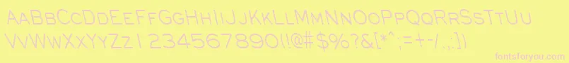 EyechartcondbsRegular Font – Pink Fonts on Yellow Background