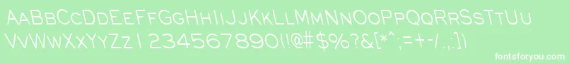 EyechartcondbsRegular Font – White Fonts on Green Background