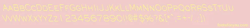 EyechartcondbsRegular Font – Yellow Fonts on Pink Background